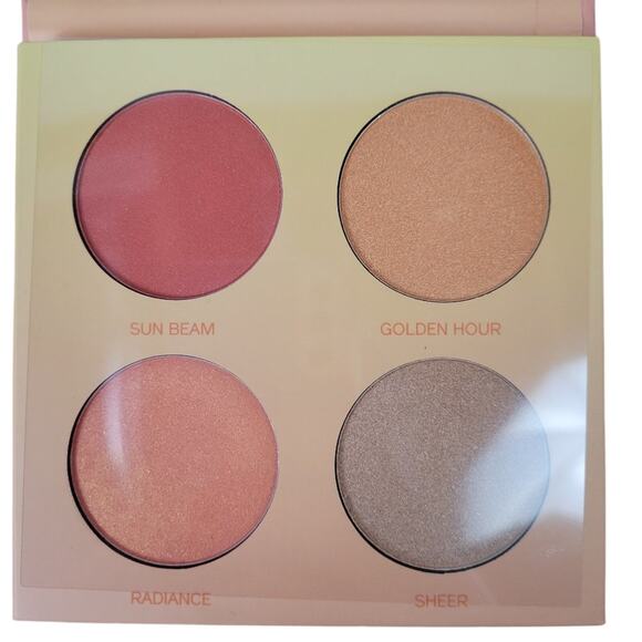 Hipdot Celestial Sunset Skin Face Palette Sun Beam Golden Hour Radiance Sheer - Picture 3 of 4